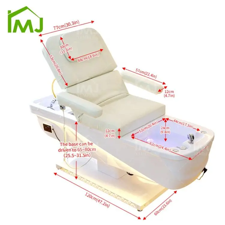Salon Furniture Pedicure Chair Facial Treatment Luxury Lash Bed Korean Foot Plumbed Head Spa Bed — image 6
