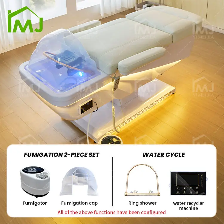 Salon Furniture Pedicure Chair Facial Treatment Luxury Lash Bed Korean Foot Plumbed Head Spa Bed — image 7