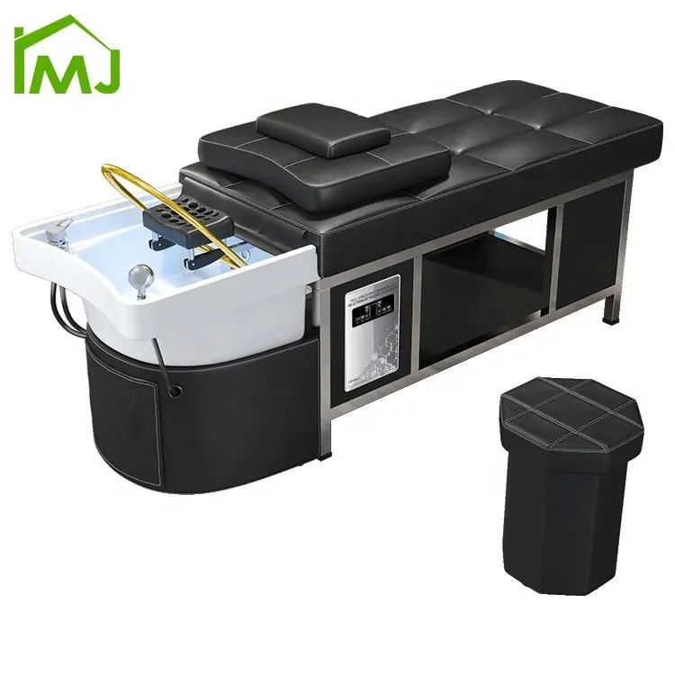 Factory Direct Sales Stainless Steel Frame Massage Chair Hair Salon Shampoo Bed — view 1