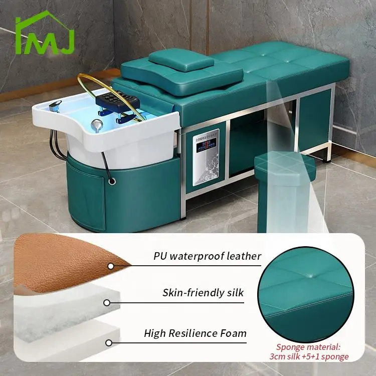 Factory Direct Sales Stainless Steel Frame Massage Chair Hair Salon Shampoo Bed — image 5