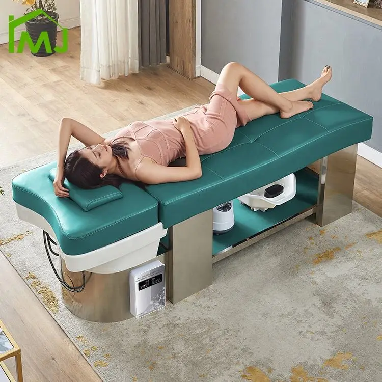 Salon Spa Hair Washing Thai Therapy Shampoo Bed and Massage Bed with Sink — image 3