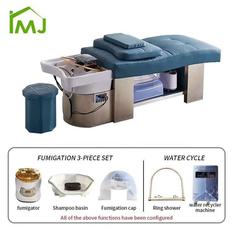 Salon Spa Hair Washing Thai Therapy Shampoo Bed and Massage Bed with Sink — image 5
