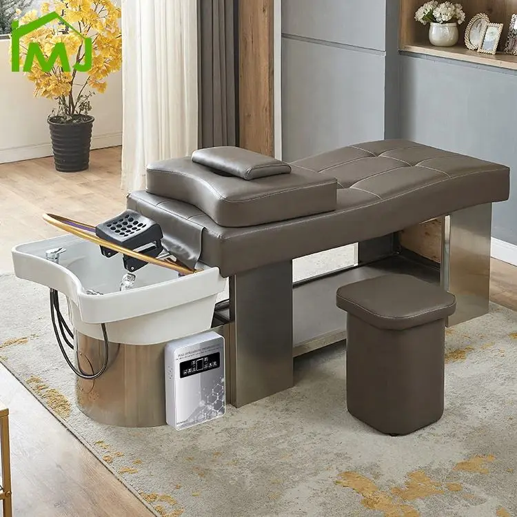 Modern Salon Hair Wash Massage Table Thai Head Treatment Head Spa Shampoo Bed — view 1