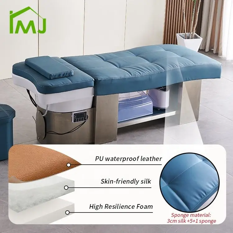 Modern Salon Hair Wash Massage Table Thai Head Treatment Head Spa Shampoo Bed — image 6