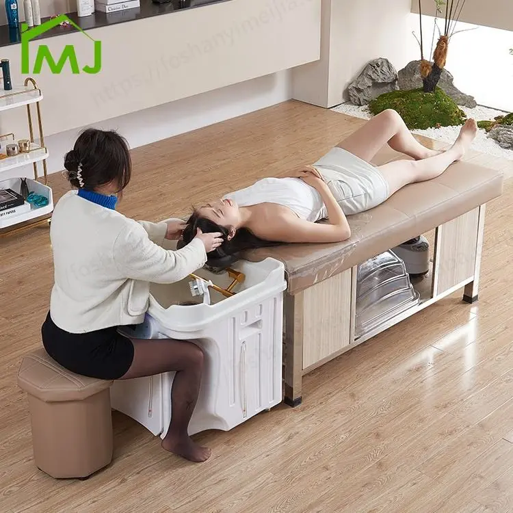 Portable Hair Wash Basin Salon Equipment Shampoo Chair Bed With Salon Head Spa Sink — view 1