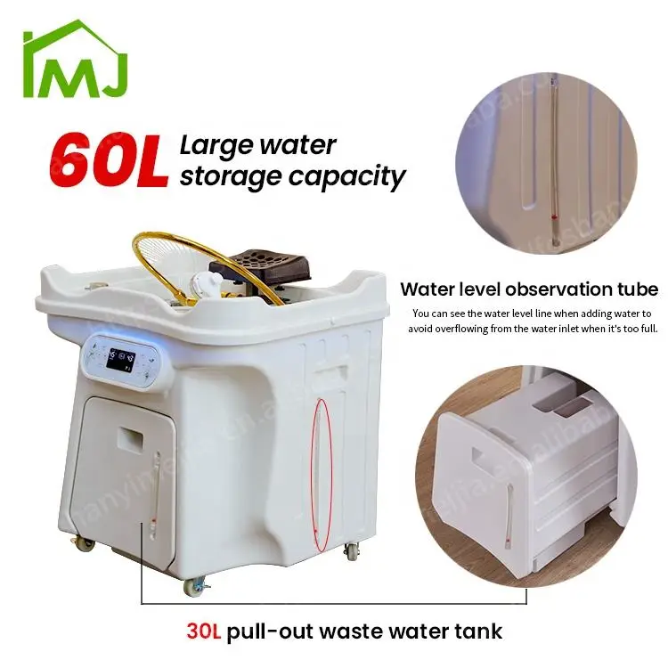 Salon Mobile Hair Washing Head Therapy Steamer SPA Portable Shampoo Basin Sink — image 5