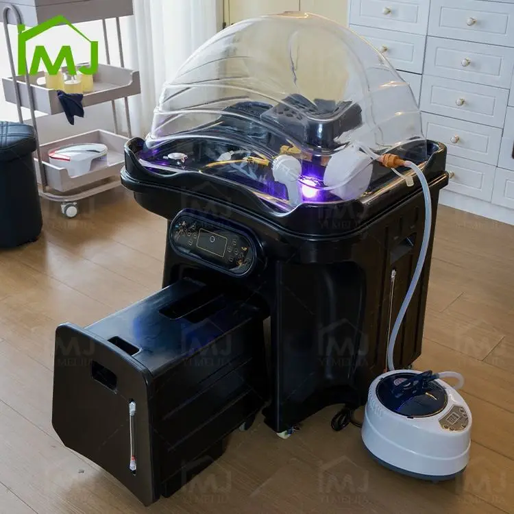 Hair Salon Mobile Shampoo Basin No Plumbing Portable Japanese Head Spa Sink With Water tank — image 3