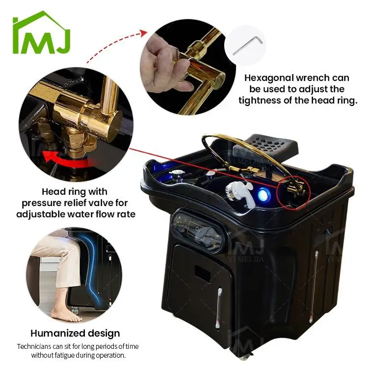 Hair Salon Mobile Shampoo Basin No Plumbing Portable Japanese Head Spa Sink With Water tank — image 5