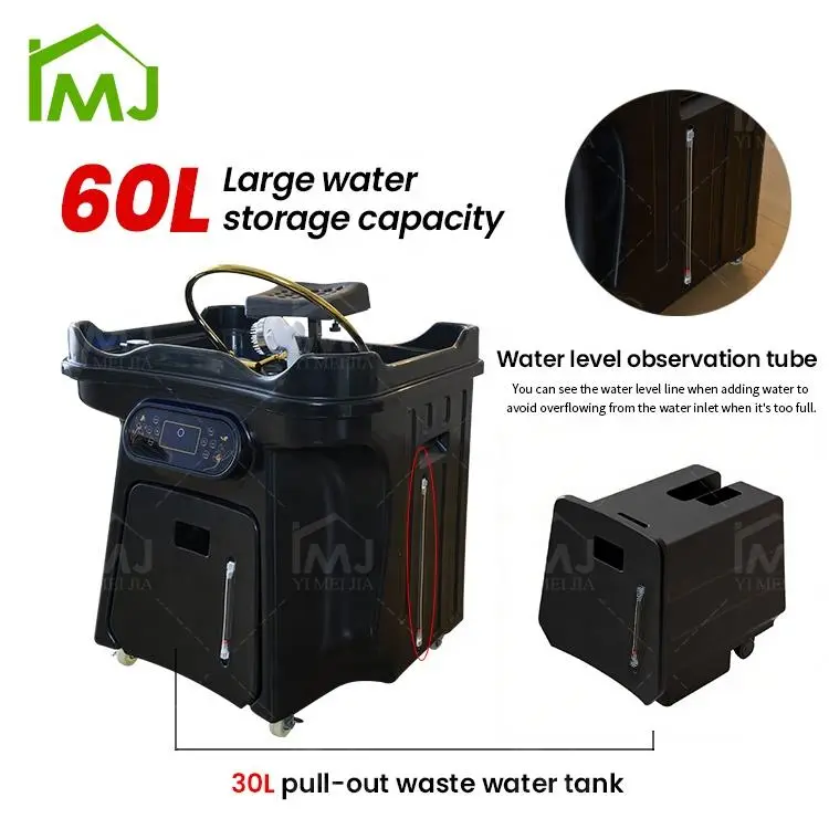 Hair Salon Mobile Shampoo Basin No Plumbing Portable Japanese Head Spa Sink With Water tank — image 6