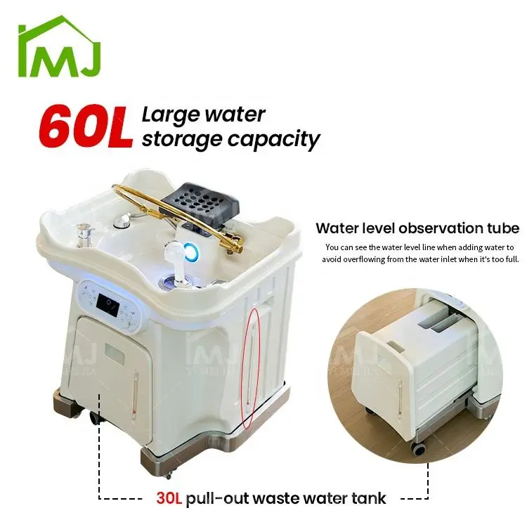 Hair Wash Bed Storage Water Tank Mobile Shampoo Sink Japanese Portable Head Spa Basin — image 5