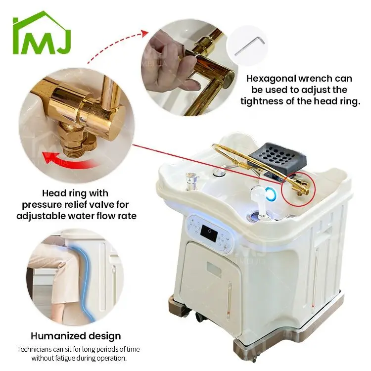 Hair Wash Bed Storage Water Tank Mobile Shampoo Sink Japanese Portable Head Spa Basin — image 6