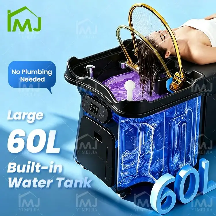 Shampoo Bed Salon Portable Japanese Hair Wash Sink Mobile Non-plumbed Head Spa Basin — image 3
