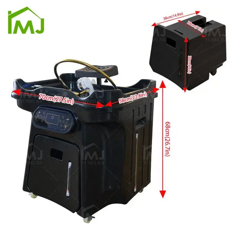 Shampoo Bed Salon Portable Japanese Hair Wash Sink Mobile Non-plumbed Head Spa Basin — image 7
