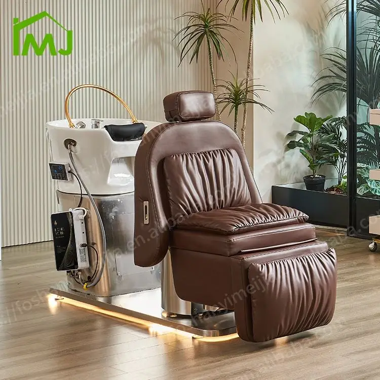 Hair Wash Thai Massage Electric Lift Shampoo Bed Salon Bowl Japanese Head Spa Chair — image 3