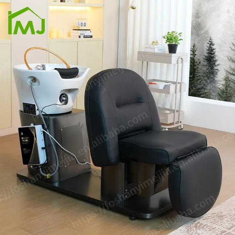 Lay Down Salon Hair Wash Sink Electric Back Lift Facial Treatment Japanese Head Spa Chair — image 3