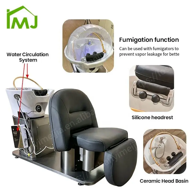 Lay Down Salon Hair Wash Sink Electric Back Lift Facial Treatment Japanese Head Spa Chair — image 5
