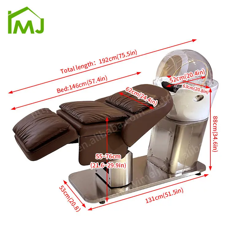 Hair Wash Thai Massage Electric Lift Shampoo Bed Salon Bowl Japanese Head Spa Chair — image 7