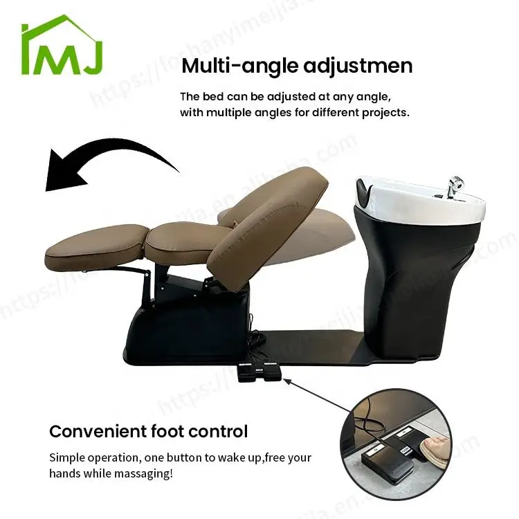 Salon Equipment Massage Hair Wash Beds Shampoo Bowl and Chair Head Spa Chair — image 5