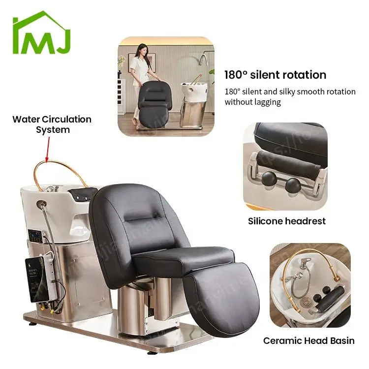 Salon Equipment Sink Bowl Hair Wash Japanese Shampoo Bed Head Spa Massage Chairs — view 4