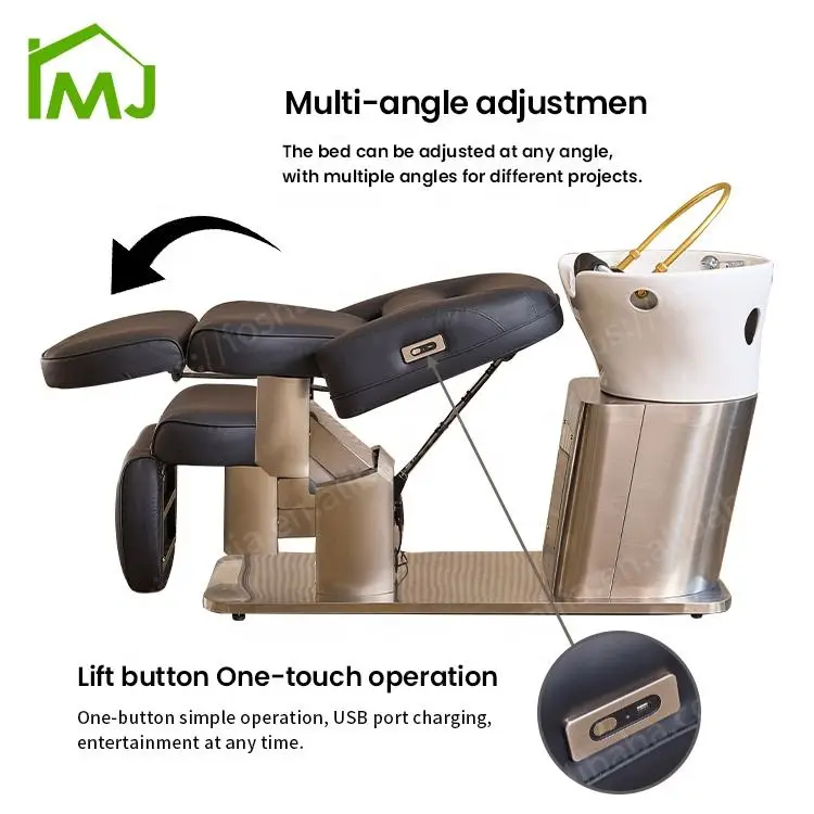 Salon Equipment Sink Bowl Hair Wash Japanese Shampoo Bed Head Spa Massage Chairs — view 5