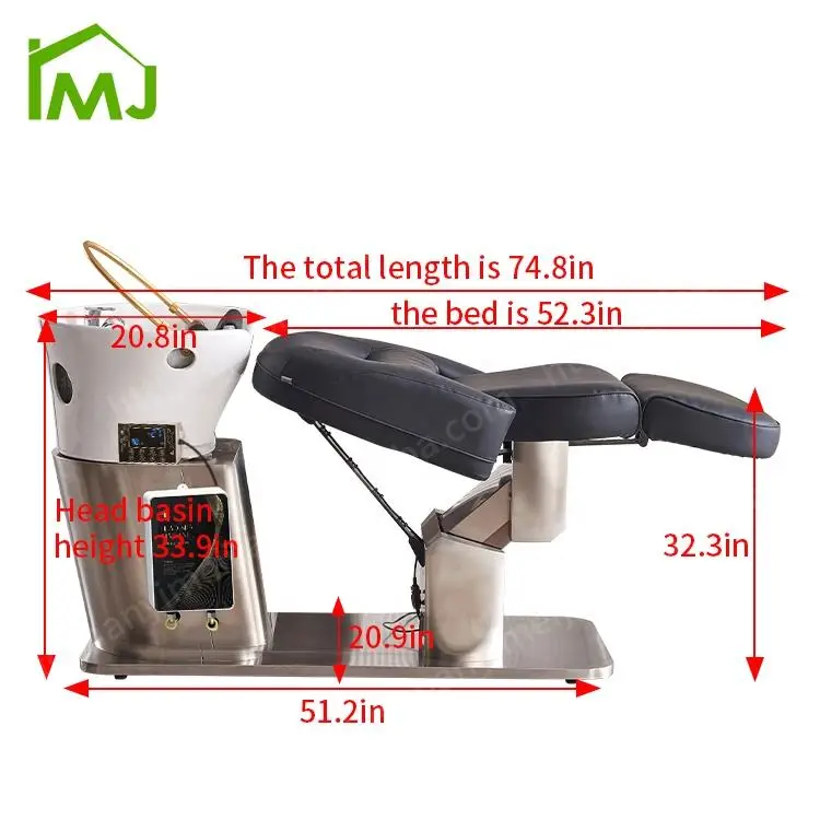 Salon Equipment Sink Bowl Hair Wash Japanese Shampoo Bed Head Spa Massage Chairs — view 6