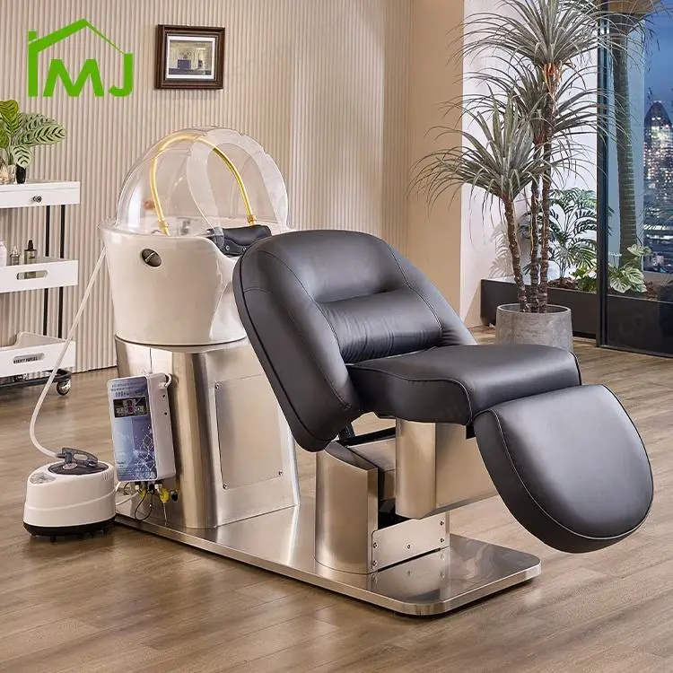 Luxury Beauty Salon Head Spa Shampoo Bowl Chair Massage Hair Washing Bed — view 1