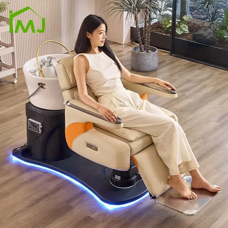 Multifunction Salon Equipment Massage Hair Washing Head Spa Shampoo Bowl and Chair — image 3