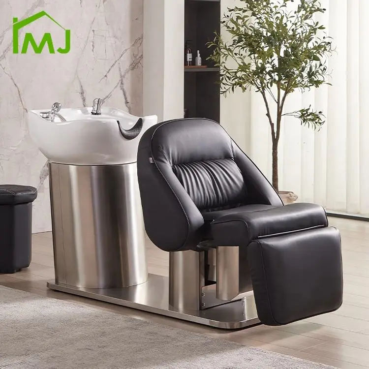 Luxury Salon Equipment Electric Adjustable Lift Shampoo Hair Wash Bed Bowl Head Spa Chair — view 4