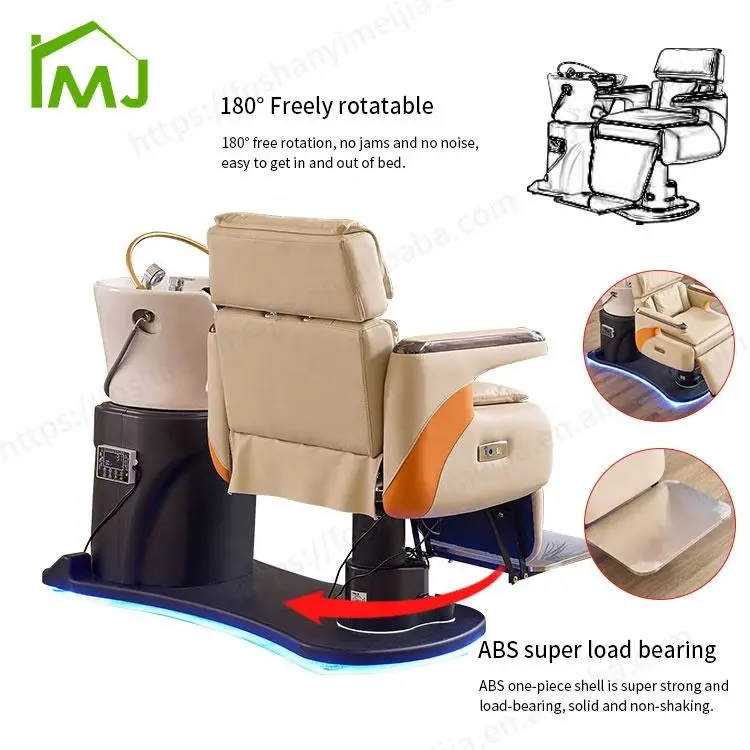 Multifunction Salon Equipment Massage Hair Washing Head Spa Shampoo Bowl and Chair — image 6