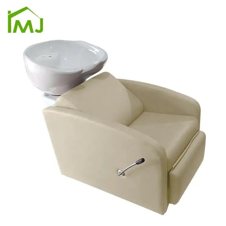 Half Lying Down Hand Adjustment Salon Barber Chair Shampoo Bowl Sink Chairs — view 1