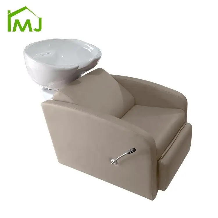Half Lying Down Hand Adjustment Salon Barber Chair Shampoo Bowl Sink Chairs — image 2