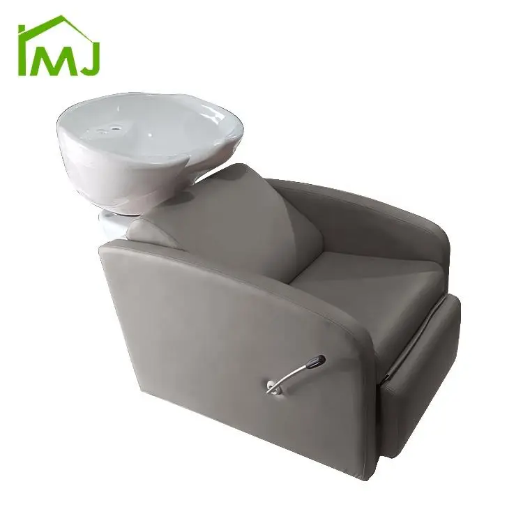 Half Lying Down Hand Adjustment Salon Barber Chair Shampoo Bowl Sink Chairs — image 3