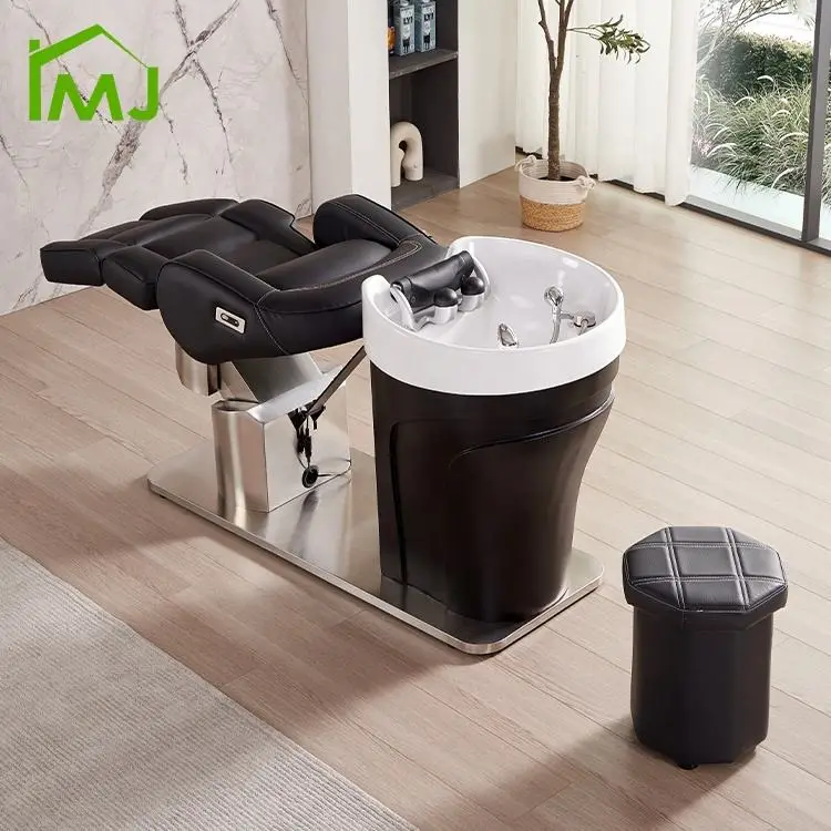 Electric Adjustable Lift Salon Hair Wash Chair Bowl Sink Shampoo Bed Head Spa — view 3