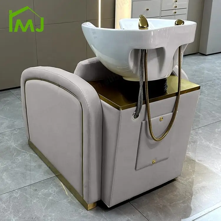Modern Beauty Salon Hair Washing Massage Chair Hair Care Shampoo Bowl Bed — image 4