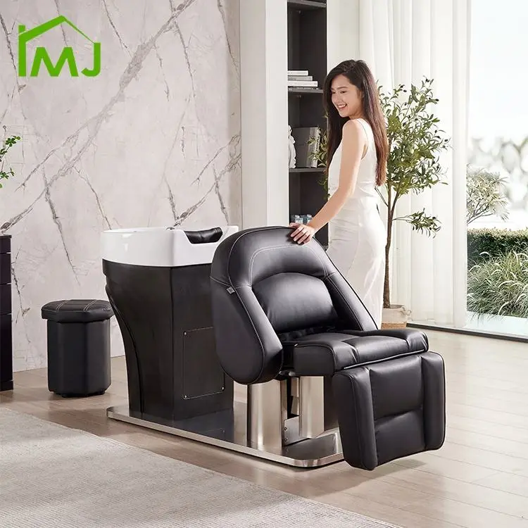 Electric Adjustable Lift Salon Barber Hair Wash Chair Shampoo Bowl Sink Shampoo Bed — image 4