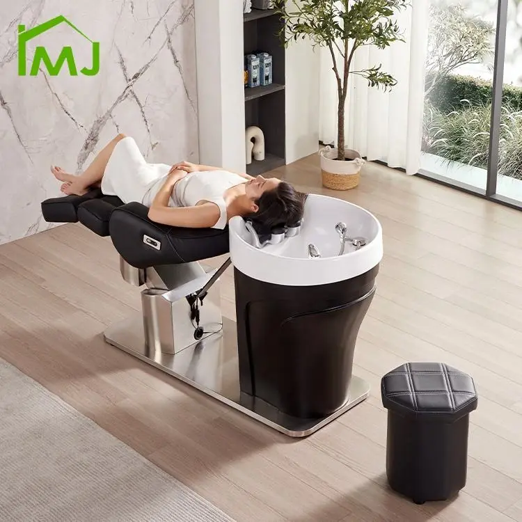 Electric Adjustable Lift Salon Barber Hair Wash Chair Shampoo Bowl Sink Shampoo Bed — image 5