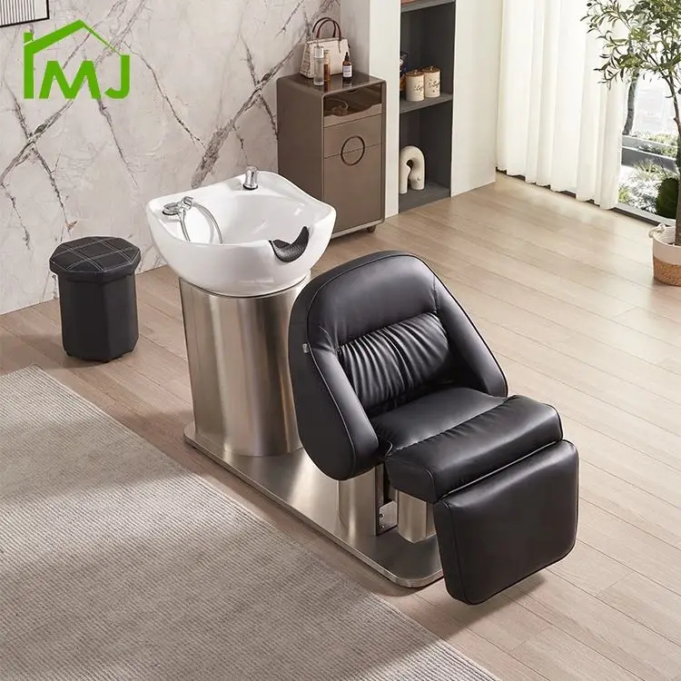 Luxury Electric Adjustable Lift Salon Barber Shop Hair Wash Bed Shampoo Bowl Chair — image 6