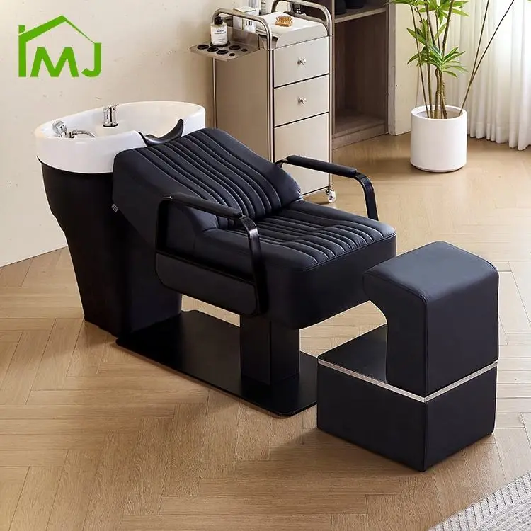 Beauty Salon Lay Back Shampoo Bowl Chair Thai Massage Hair Washing Head Spa Bed — view 1