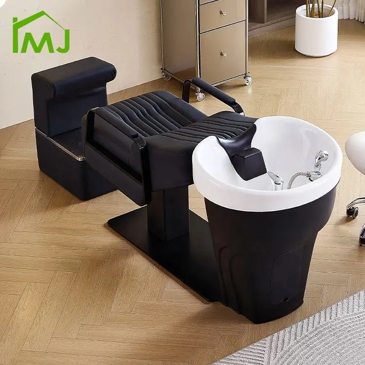 Beauty Salon Lay Back Shampoo Bowl Chair Thai Massage Hair Washing Head Spa Bed — image 4