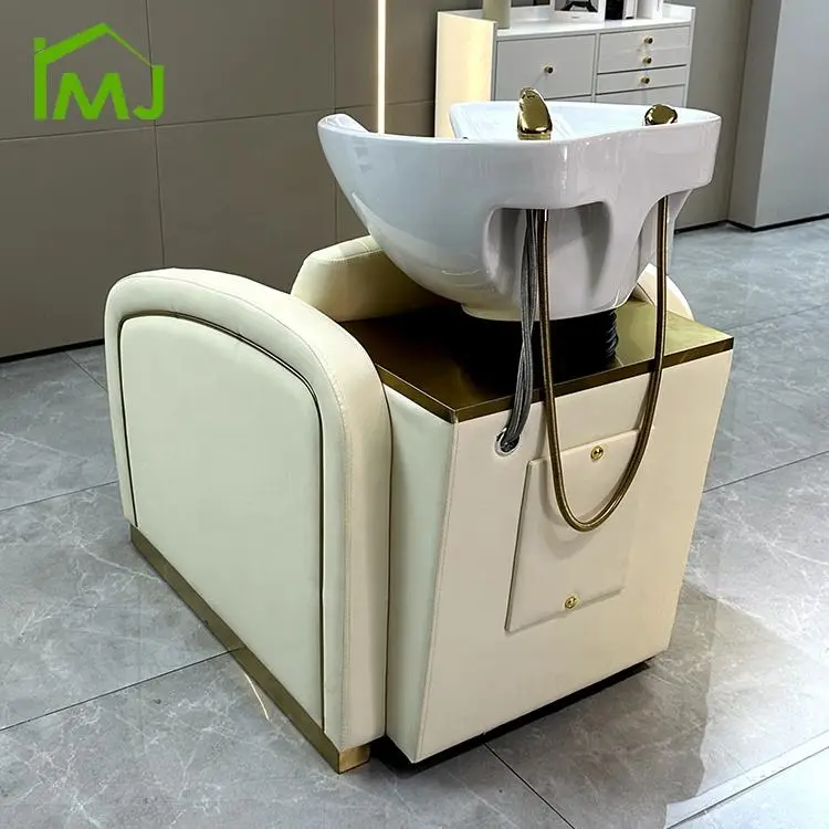 Modern Beauty Salon Hair Washing Massage Semi-reclining Chair Shampoo Bowl Bed — view 5
