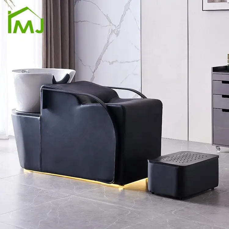 Barber Shop Half Lying Sink Hair Washing Chair Salon Head Spa Shampoo Chair — image 3