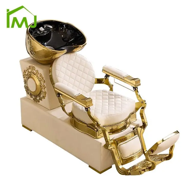 Barber Shop Beauty Salon Massage Hair Washing Table Semi-reclining Head Spa Shampoo Chair — image 7