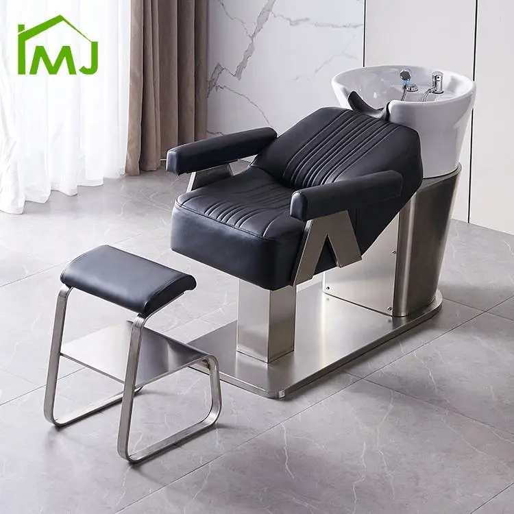 Hair Salon Furniture Multifunction Half Lying Sink Hair Washing Chair Head Spa Shampoo Chair — view 1