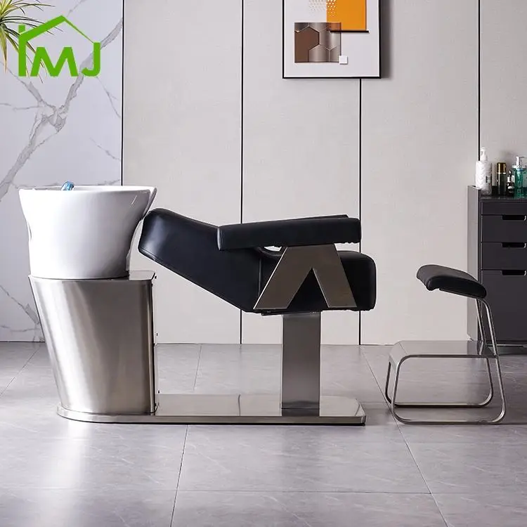 Hair Salon Furniture Multifunction Half Lying Sink Hair Washing Chair Head Spa Shampoo Chair — image 3