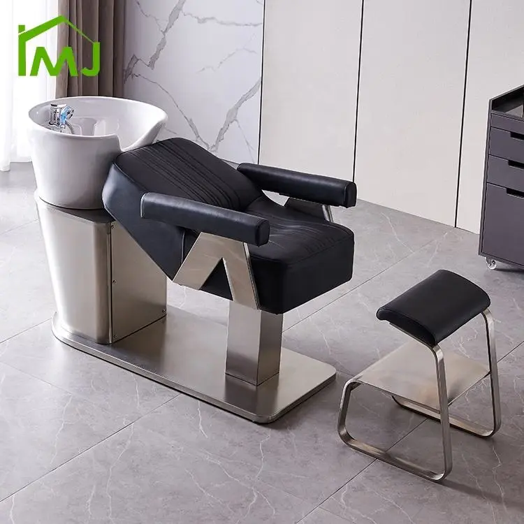 Hair Salon Furniture Multifunction Half Lying Sink Hair Washing Chair Head Spa Shampoo Chair — image 5