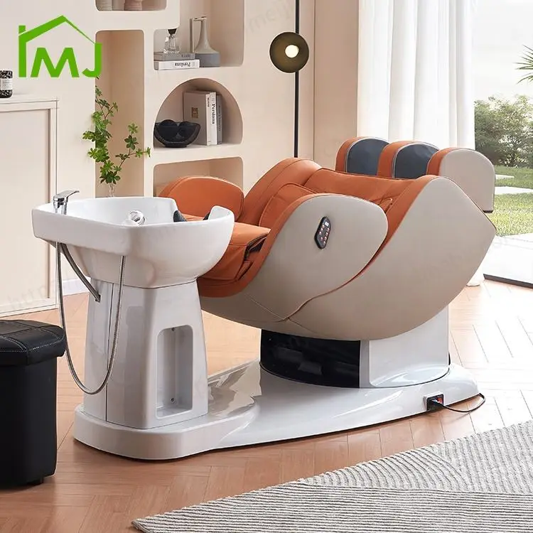 Electric Massage Shampoo Chair Multifunction Salon Luxury Hair Washing Head Spa Bed — image 5