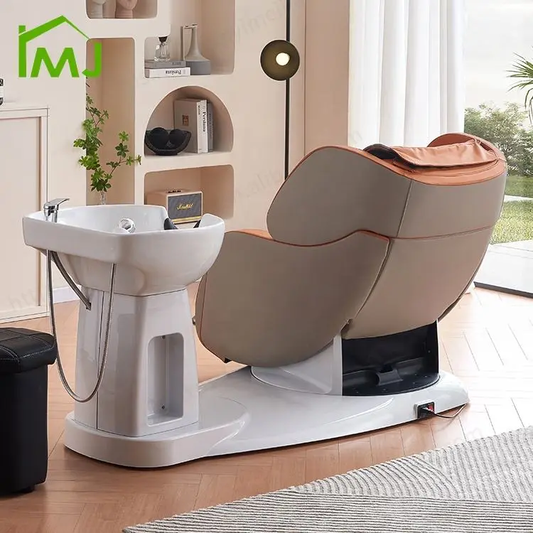 Electric Massage Shampoo Chair Multifunction Salon Luxury Hair Washing Head Spa Bed — image 6