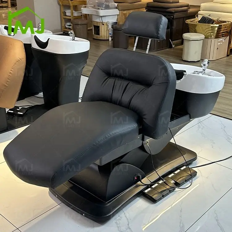 Electric Rotating Hair Wash Japanese Head Spa Bed Salon Bowl Sink Shampoo Chair — image 3