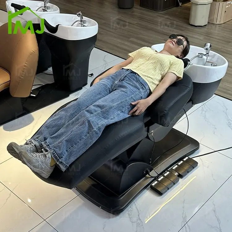 Electric Rotating Hair Wash Japanese Head Spa Bed Salon Bowl Sink Shampoo Chair — image 4