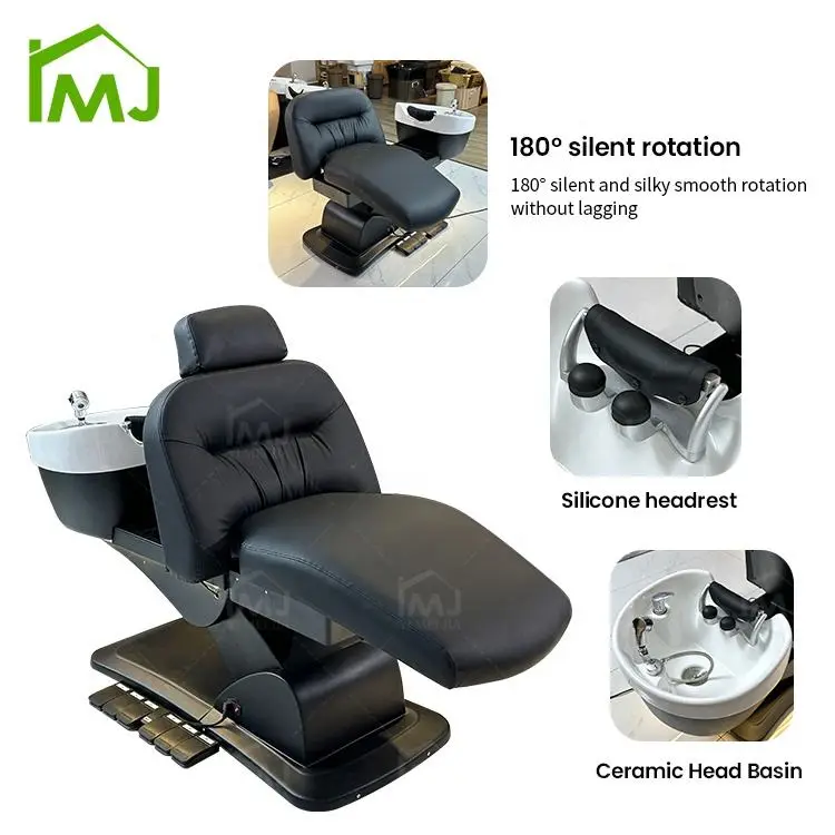 Electric Rotating Hair Wash Japanese Head Spa Bed Salon Bowl Sink Shampoo Chair — image 5